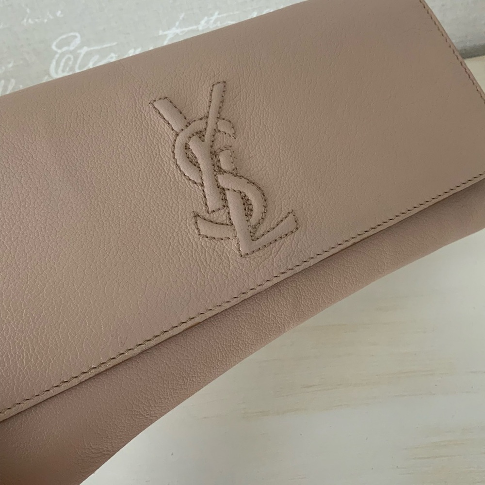 Yves Saint Laurent Nude Leather Clutch - Picture 3 of 6